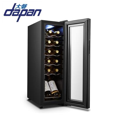 China New ERP Hotel Slim Electric Thermostat Red Wine Barrel Wine Cooler Mini Small Shelf Vertical Wine Fridge for sale