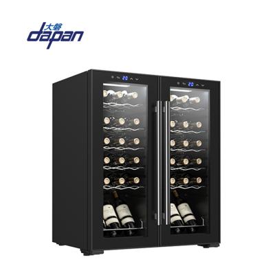 China Side By Side 36 Door Bottles 2 Door Chiller Zero Electric Chiller Wine Compressor Wine Refrigerator Prices Side By Side for sale