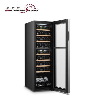 China Desgin Dual Temperature Wine Cooler 27 Bottle Dual Zone Wine Cooler Modern High Quality Double Zone With RoHS Approval for sale