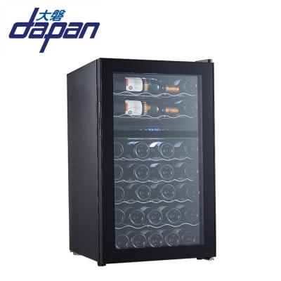 China Hotel 43 Transparent Kitchen Mini Bar Bottle Glass Door Window Front Wine Glass Fridge For Different Wine for sale