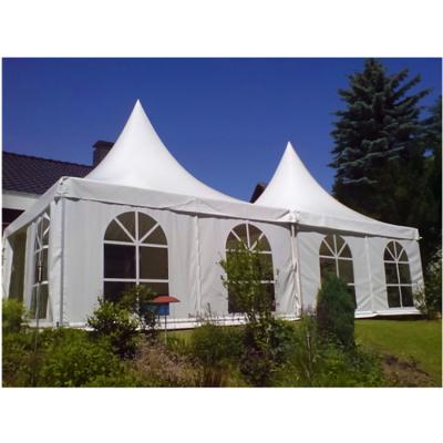 China Outdoor event Easy up white tarpaulin roof pavilion leisure tent pagoda  for outdoor ceremony for sale