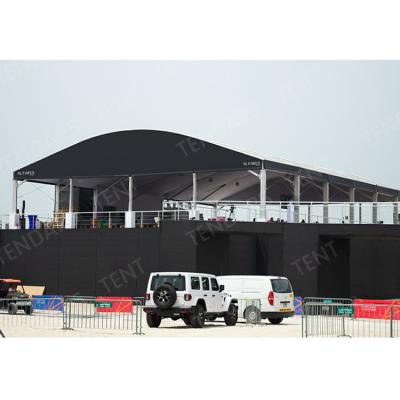 China Outdoor event/sport/storge etc.. 2023 new fabricated aluminium glass arcum marquee tent black for outdoor temporary party for sale