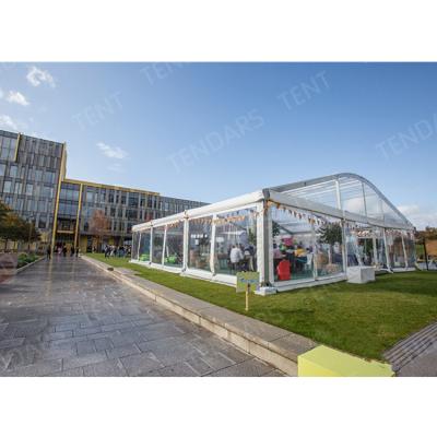 China Outdoor event/sport/storge etc.. Customized size 10x30 20x30 transparent clear roof top arcum tent wedding party price guangzhou for sale