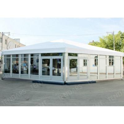 China Outdoor event/sport/storge etc.. extruded aluminium hexagonal octagonal decagonal muti-sided marquee tent glass wall for outdoor event show for sale