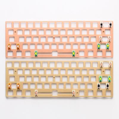 China Hong Cheng Manufacture Mechanical Keyboard Brass Aluminum Setting Plate with Stabilizer for Custom Enthusiast for sale