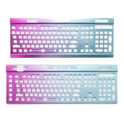 China Aluminum Alloy Aluminum Stamping Parts Normal Mechanical Keyboard Plate Anodized Aluminum Shell Multicolor for sale