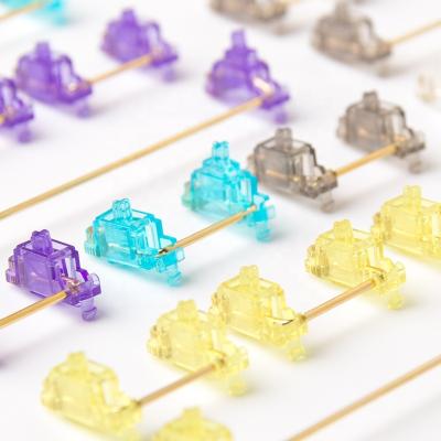 China High Quality Customized Mechanical Keyboard PCB Screw-in Stabilizers Keycap 2u Transparent Gold Plated Stabilizer for sale