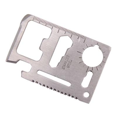 China Stainless steel aluminum custom multifunctional outdoor camping tool card for sale