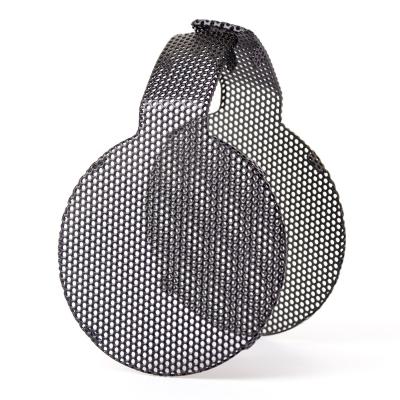 China Safety China Supply Aluminum Perforated Sheet Punching Hole Patterns Small Round Metal Mesh For Speaker Or Headphone Grille for sale