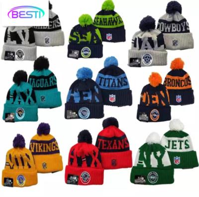 China breathable & Newest Popular Waterproof Design Nfl Teams All 32 Knitted Winter Hats America Football Beanies Football Hats American for sale