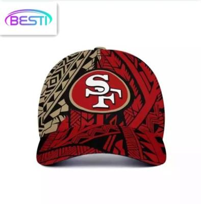 China JOINT Polynesian Tribe Samoan Design Cycling NFL Sport Hat American Football Team Logo Golf Sun Custom Fashion Visor Hat for sale