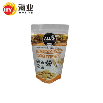 China Barrier OEM Stand Up Dog Sanck Tote Snack Zipper Bag Matte Printed Foil Pet Food Packaging Bags for sale