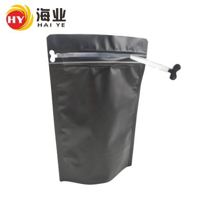 China Food MOQ 10 Pcs In Stock Wholesale 250g Matte Black Pouch Stand Up Coffee Bag With Zip Lock for sale