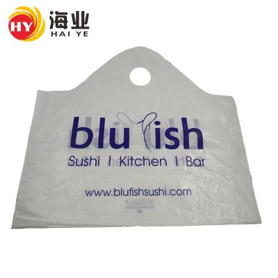 China OEM Reusable Wave Barrier HDPE/LDPE Top Handle Plastic Bags Supermarket Shopping Bag Die Cut Plastic Shopping Bag for sale