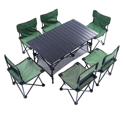 China Outdoor Travel Hiking Folding Table Barbecue Camping Vacation Multi-person Outdoor Folding Tables 4 Person And Chair Set 6 Person And Chair Set for sale