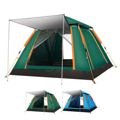 China Straight Tying Type 2 Person Outdoor Thick Rainproof Camping Beach Tent Automatic Open Four-sided Open Speed ​​Double 3-4 Tent for sale