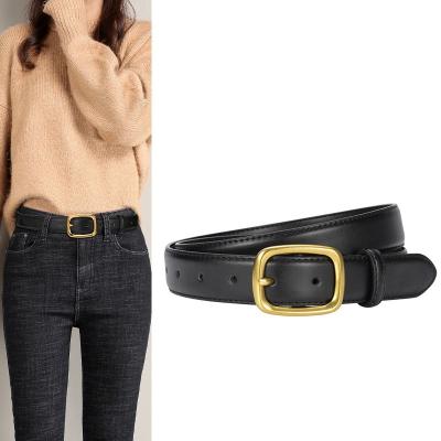 China 2023 New Daily Use Two-Layer Whip Women's Retro Needle Buckle Belt Japanese Buckle Jeans Belt for sale