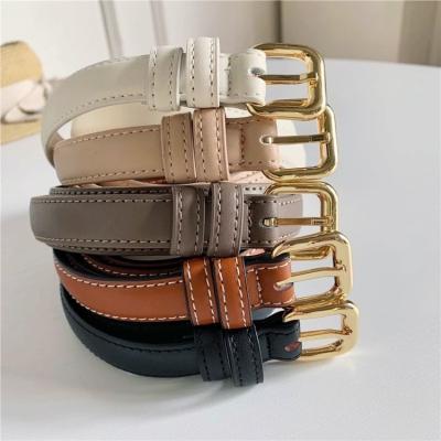 China Korean version of daily use retro women's slim waistband simple net red Japanese word buckle belt for sale