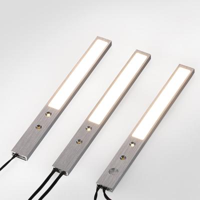 China Modern Super Slim Set 3pcs Driver Under Kitchen Led Lcabinet Lights Strip With Touch Switch Furniture Lamp for sale