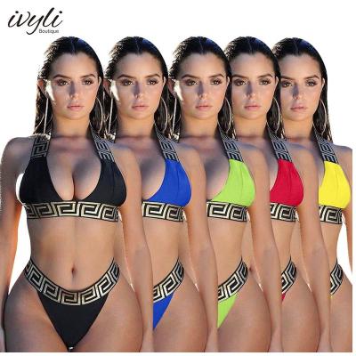 China 2022 Ladies Swimwear Famous Brand Designer Bikini Breathable Luxury Custom Swimwear Sexy Two Piece Set Swimsuit for sale