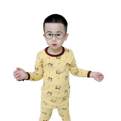 China Breathable pajamas 2021 new products long sleeve pajamas set for boy sleepwear environmental protection printing for sale