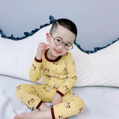 China Breathable pajamas 2021 new products long sleeve pajamas set for boy sleepwear environmental protection printing for sale