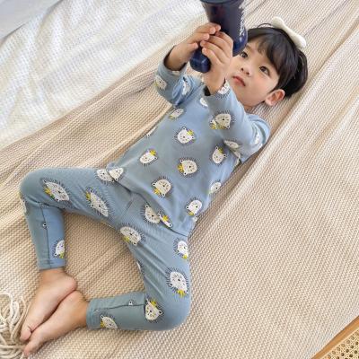 China 2021 Hot Children's Pajamas Set Breathable Pure Cotton Autumn Home Set Autumn Design Boy Printed Homewear for sale