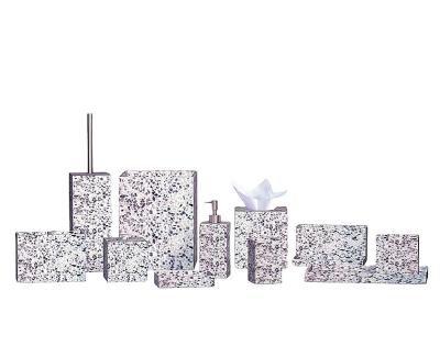 China Sustainable Effects Bathroom Accessories Home Terrazzo Set for sale