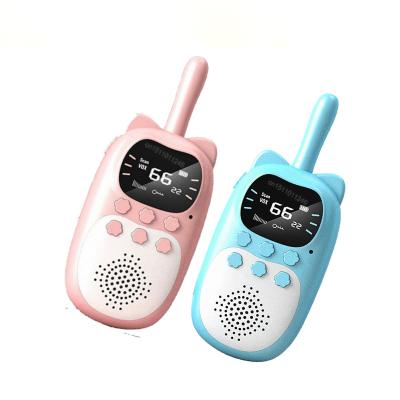 China Hot Selling Mini Toys Handheld Transceiver Kids 3KM Chain Walkie Talkie Intercom Intercom Kids Walkie Talkie For Birthday Gift Kids Walkie Talkie for sale