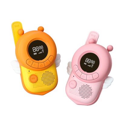 China 2PCS Clear Loud Noise Children's Walkie Talkie Kids Mini Toys Handheld Transceiver 3KM Chain UHF Radio Baby Walkie Talkie Lanyard Gift for sale