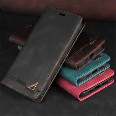 China Retro Waterproof Hot Selling Leather Phone Wallet Case For Samsung Redmi Note Galaxy Flip Stand Cover for sale