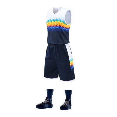 China Wholesale Custom Gray Blue Sublimation Shirt Basketball Wear Custom Embroidered Basketball Tank Top Antibacterial for sale