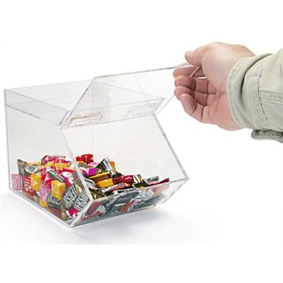 China BM01 Candy Clear Trash Cans Display Dispenser Wedding Acrylic Candy Box For Candy for sale