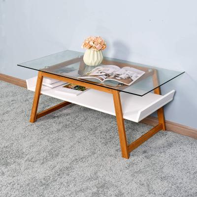 China (Other) modern adjustable multifunctional luxury acrylic glass coffee table for living room furniture for sale