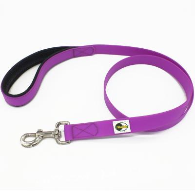 China Durable PVC Coated Invisible Leather Pet Joke Dog Leash Supplies For Dogs With Soft Padded Handle for sale