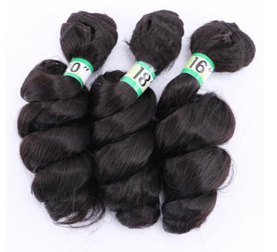 China Loose Wave Synthetic Curly Hair Wigs Bundles Vendors Extensions Loose Wave Cuticle Aligned Hair for sale