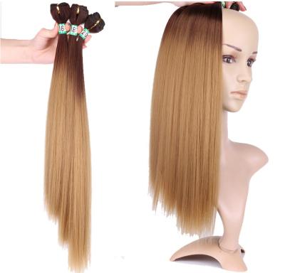 China Long Silky Straight Hair Bundles Straight Hair Extension Weave Synthetic Silky Straight Hair Bundles For Wholesale for sale