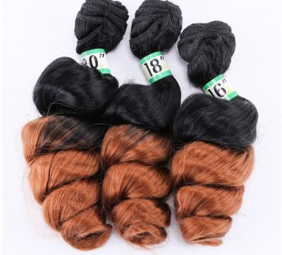 China FUMI Synthetic Loose Wave Hair Weave Bundles Curly Hair Synthetic Weave Hair Extensions For Women 70g/pc for sale