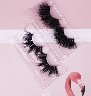 China Thick Mink Hair Eyelashes 25mm Eyelash Wholesaler With Custom Packing for sale