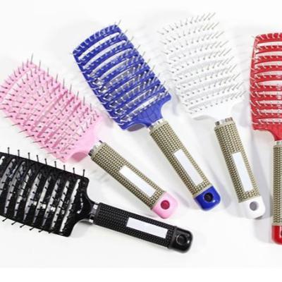 China Plastic Logo Hair Combs Big Teeth Custom Salon Factory Hair Brush Massage Comb Brush Hair Color 5 Available for sale