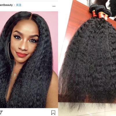 China Yaki 10A Factory Price Grade Raw Unprocessed Brazilian Hair Full Double Curly Straight For Black Woman for sale