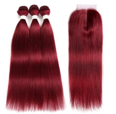 China Silky Straight Wave 28inch 99j Colored Brazilian Straight Virgin Hair Wigs Lace Closure Wigs For Women for sale