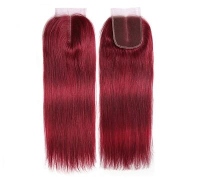 China Bundles Pulled Wave 99j Burgundy Color 30 Long Double Virgin Brazilian Original Silky Straight Original Silky Straight Hair With Closure Grade 12a for sale