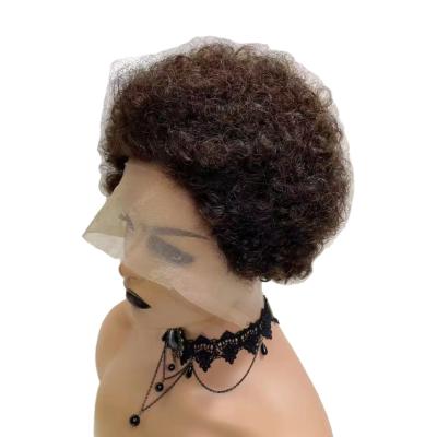 China Cheap Afro Kinky Curly Hair Wave Wigs For Women Brazilian Hair Full Lace Front Wig Human Hair Swiss Lace Wig Color for sale