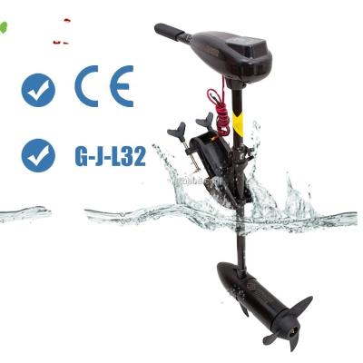 China Plastic DC12V 32lbs Brushed Outboard Motor For Small Boats for sale