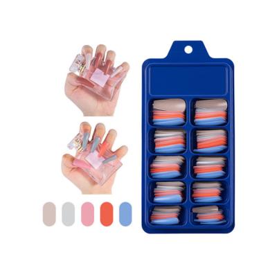 China 100 Pcs Custom Made Reusable 1 Inch Long False Nails Ballet False Nails Solid Color Press On Nails False Nail Coffin for sale