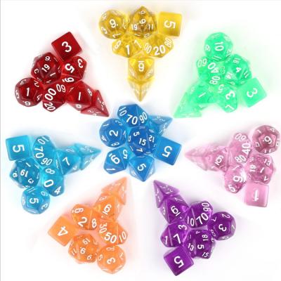 China Indoor Games Toys Set of 7 Pcs Polyhedron TRPG Dice For Dungeons And Dragons DND RPG MTG Table Games for sale