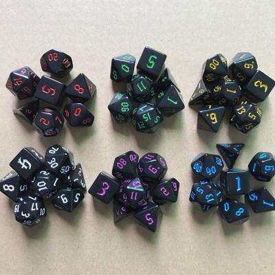 China Indoor Games Toys Dragons DND RPG MTG Table Games 7 PCs Polyhedron TRPG Polyhedral Dice Set And Dungeons Set for sale