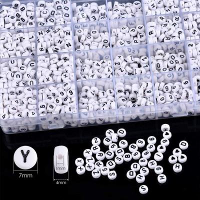 China Safety Beads 1200pcs DIY 24 Grid Box Acrylic Alphabet Beads for sale