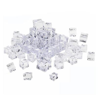 China 20mm Diamond Crystals Clear Square Ice Rock Mini Fake Ice Cubes for sale